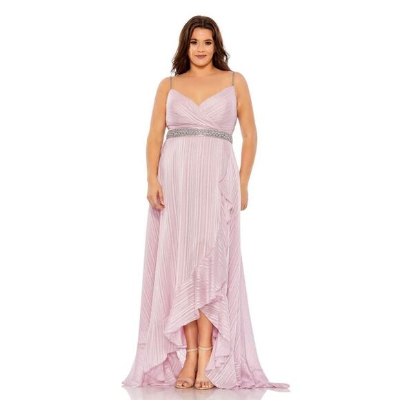 $458 Mac Duggal Gown Womens 14W Flattering Ethereal Old Hollywood Marilyn Monroe - Picture 1 of 16